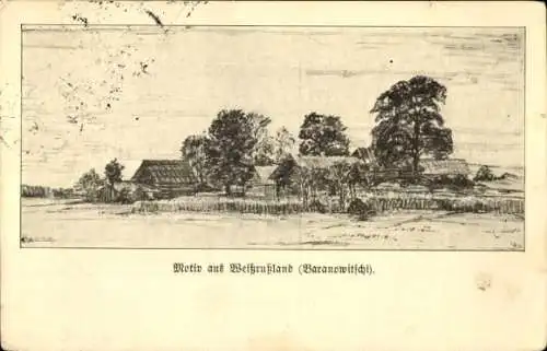 Künstler Ak Baranawitschy Baranowitschi Weißrussland, Ortsansicht