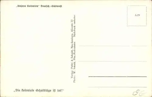 Ak Deutsch Südwest Afrika, Afrikaner, Was geht da vor?