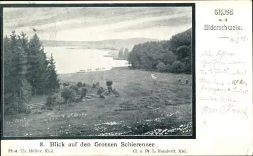 Ak Schierensee in Schleswig Holstein, Gruß aus der Eiderschweiz, Großer Schierensee
