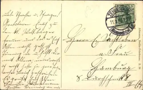 Ak Berlin Zehlendorf, Alte Kirche im Winter