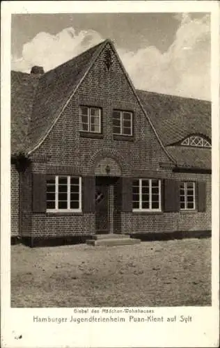 Ak Insel Sylt in Nordfriesland, Hamburger Jugendferienheim Puan Klent, Mädchen-Wohnhaus