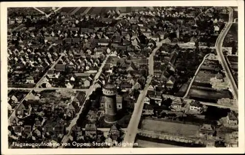 Ak Edigheim Oppau Ludwigshafen am Rhein, Luftaufnahme