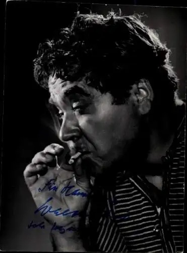 Ak Schauspieler Walter Richter, Portrait, Autogramm, Zigarette