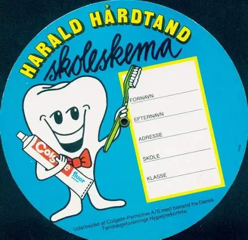 Stundenplan Skole Skema, Harald Hartand Siger, Colgate Fluor