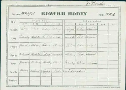 Stundenplan Tomas Suchanek, Prag, Stifte, Zirkel