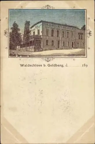 Litho Złotoryja Goldberg Schlesien, Gastwirtschaft Waldschloss