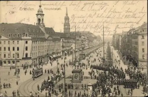 Ak Dresden Neustadt, Hauptstraße