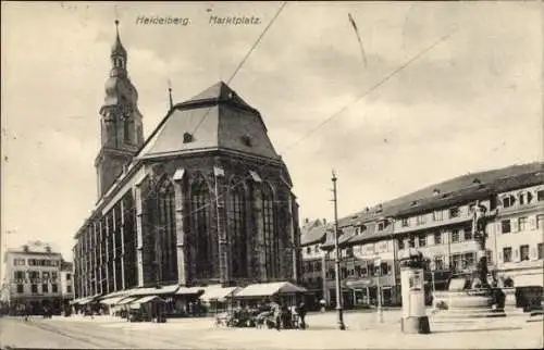 Ak Heidelberg am Neckar, Marktplatz