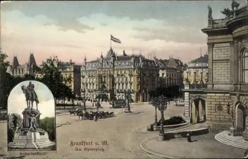 Ak Frankfurt Main, Hotel Imperial, Opernplatz, Kaiserdenkmal