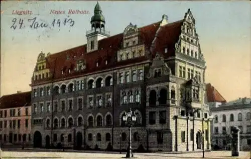 Ak Legnica Liegnitz Schlesien, Neues Rathaus