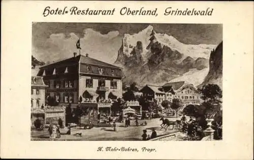 Ak Grindelwald Kanton Bern, Hotel und Restaurant Oberland