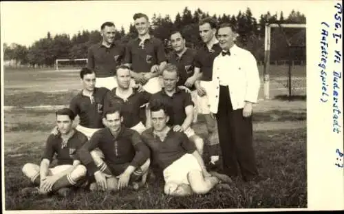 Foto Ak Fußballmannschaft, Gruppenaufnahme, TSG Clausthal - VFL Duderstadt