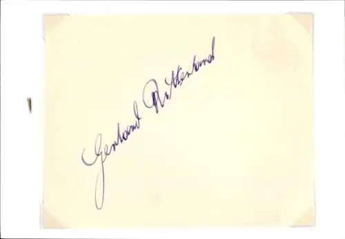 Ak ‎Schauspieler Gerhard Ritterband, Autogramm