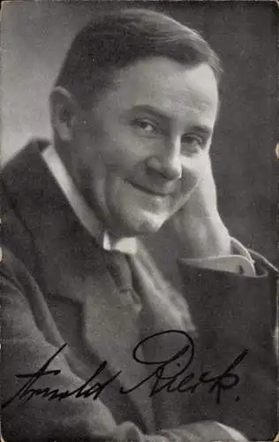 Ak Schauspieler Arnold Rieck, Portrait, Autogramm