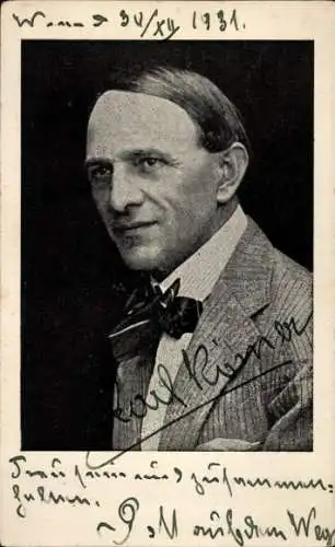 Ak Schauspieler Carl Römer, Portrait, Autogramm