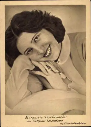 Ak Schauspielerin Margarete Teschemacher, Portrait, Sängerin