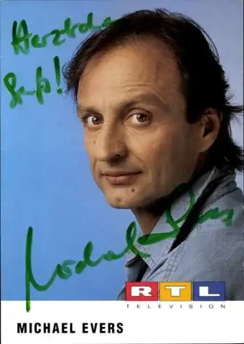 Ak Schauspieler Michael Evers, Portrait, Autogramm, RTL