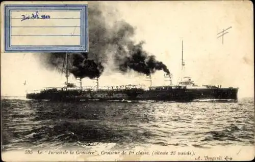 Ak Französisches Kriegsschiff Jurien de la Graviere