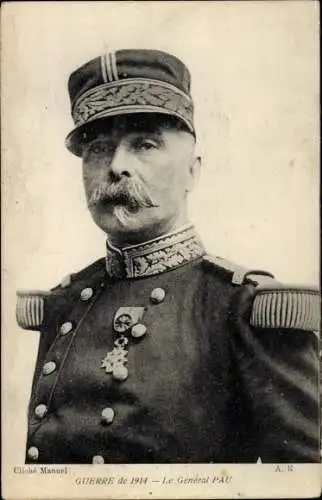 Ak General Paul Marie Cesar Gerald Pau, Porträt, Uniform