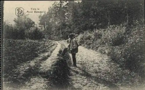 Ak Kemmel Heuvelland Westflandern, Wegepartie