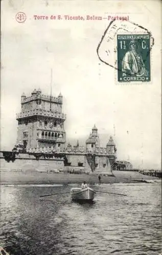 Ak Belém Lisboa Lissabon Portugal, Torre de S. Vicente