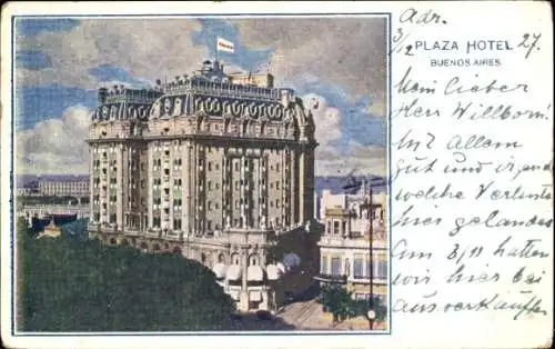 Künstler Ak Buenos Aires Argentinien, Plaza Hotel