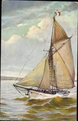 Künstler Ak Rave, Chr., Marine Galerie Nr. 234, Französische Segeljacht