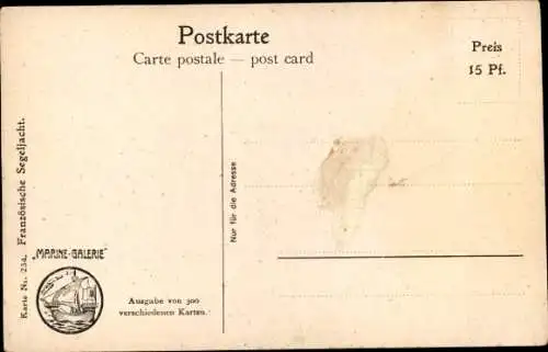 Künstler Ak Rave, Chr., Marine Galerie Nr. 234, Französische Segeljacht