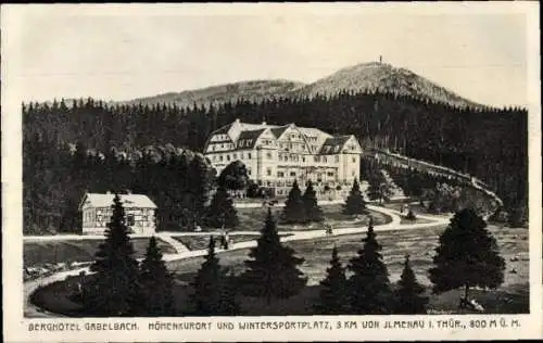 Ak Ilmenau in Thüringen, Berghotel Gabelbach am Kickelhahn