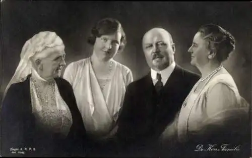 Ak Kronprinzessin Juliana, Herzog Heinrich von Mecklenburg-Schwerin, Königin Wilhelmina