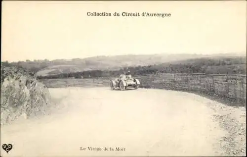 Ak Circuit d'Auvergne Frankreich, Le Virage de la Mort