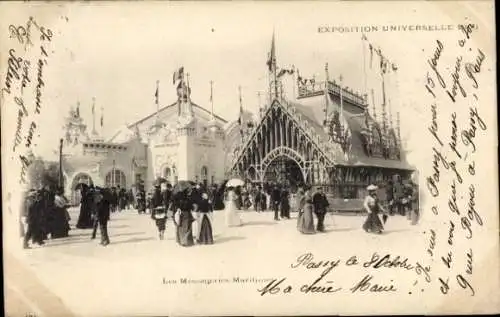 Ak Paris, Weltausstellung 1900, Ausstellungspalast Messageries Maritimes