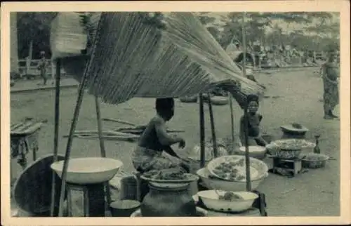 Ak African Missions, Ostprovinz, Marktszene