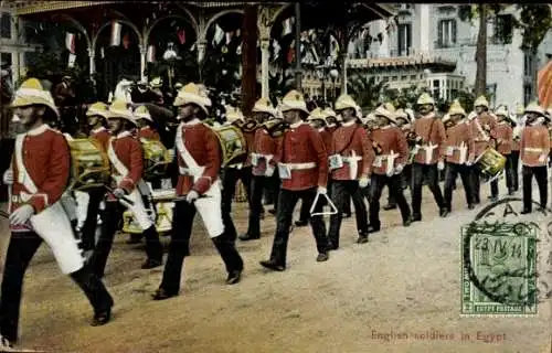 Ak Ägypten, englische Soldaten, Parade