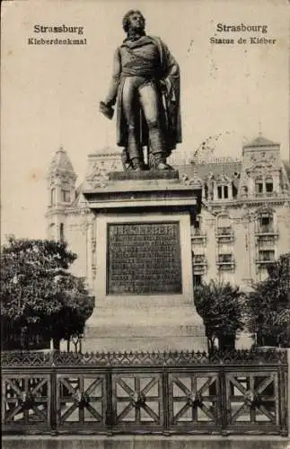 Ak Straßburg Elsass Bas Rhin, Kleber-Denkmal