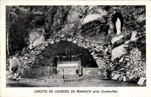 Ak Rimbach Elsass Haut Rhin, Grotte de Lourdes