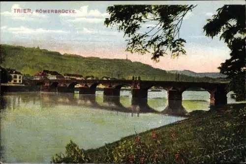 Ak Trier an der Mosel, Römerbrücke