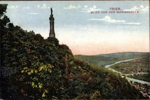 Ak Trier an der Mosel, Blick von der Mariensäule