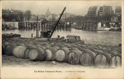 Ak Die Seine durch Paris, die Pont de l'Estacade