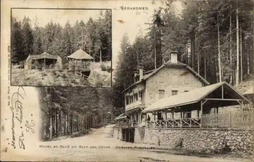 Ak Gérardmer Lothringen Vosges, Hotel et Cave du Saut des Cuves