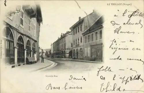 Ak Le Thillot Lothringen Vosges, Grande Rue