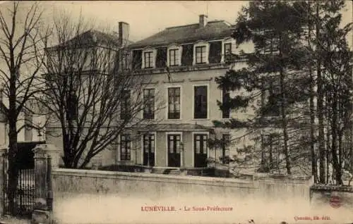 Ak Luneville Meurthe et Moselle, La Sous-Prefecture