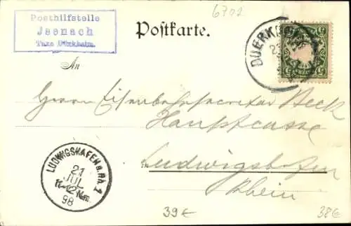 Litho Bad Dürkheim am Pfälzerwald, Forsthaus Isenach