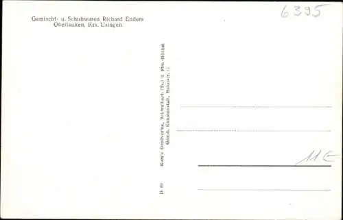 Ak Oberlauken Weilrod im Weiltal Hochtaunuskreis, Blick auf den Ort, Gemischtwarenhandlung