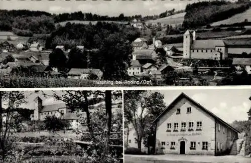 Ak Trasching Roding in der Oberpfalz, Panorama, Gasthaus zum Wastlwirt