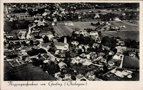 Ak Gauting in Oberbayern, Fliegeraufnahme