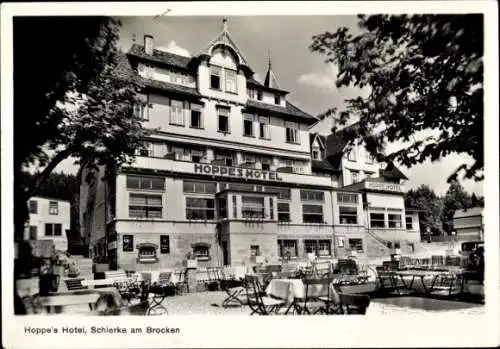 Ak Schierke Wernigerode im Harz, Hoppe's Hotel
