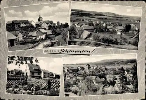 Ak Schemmern Waldkappel in Hessen, Gesamtansicht, Wohnhäuser