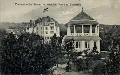 Ak Ostseebad Timmendorfer Strand, Kurhaus Demo und Lesehalle