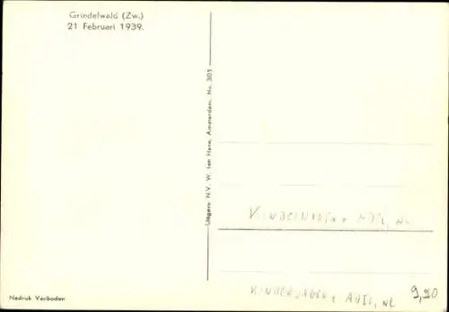 Ak Grindelwald Kanton Bern, Juliana der Niederlande, Bernhardiner zieht Kinderwagen mit Beatrix 1939